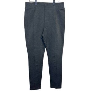 Molly And Isadora Plus Size 0x Dark Heather Grey Pleated Slim Ankle